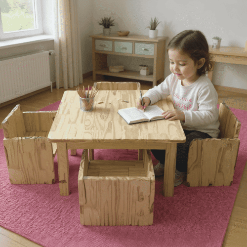 Mesa com Cadeiras em Cubo