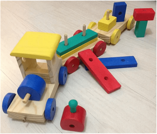 Trenzinho Blocos Coloridos - Imagem 2